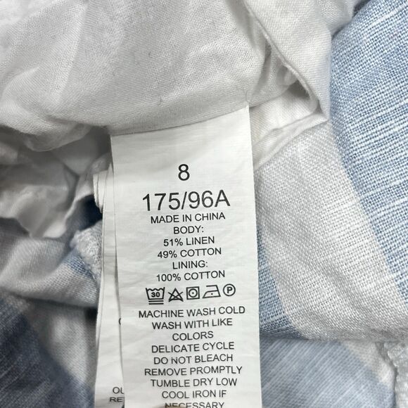 Kate Spade New York Dress Womens Size 8 Blue Deck Stripe Midi Dress Sleeveless - Picture 11 of 12